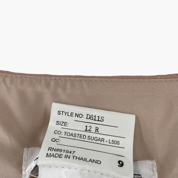 Alfred Sung Off the Shoulder Satin Maxi Dress in Toasted Sugar Pink - Picture 6 of 9